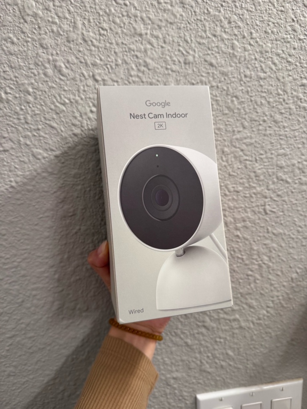 Google Nest Cam Indoor Wired 3rd Gen 2K HDR Night Vision Security Camera Snow